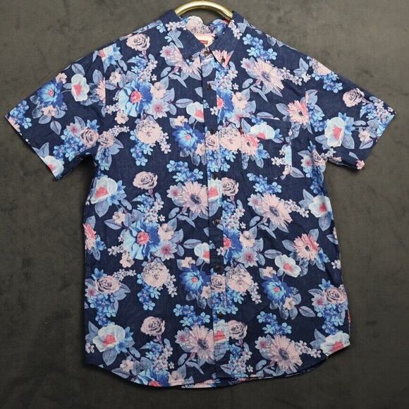 Levi's Other - Vtg 90s Y2K Levis Tropical Vacation Beachy Whimsy Hawaiian Short Sleeve Shirt